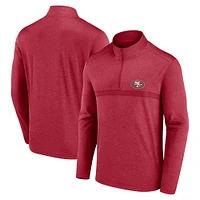 Men's Fanatics  Scarlet San Francisco 49ers Head-to-Head Quarter-Zip Top