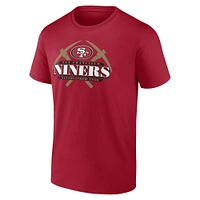 T-shirt Fanatics Scarlet pour homme San Francisco 49ers Hometown Offensive Drive