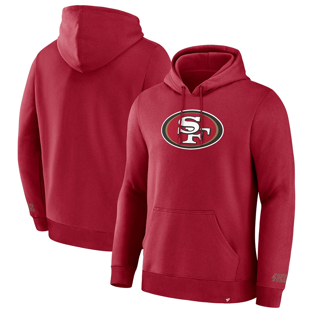 Sweat à capuche en polaire Fanatics Scarlet Legacy pour homme des San Francisco 49ers