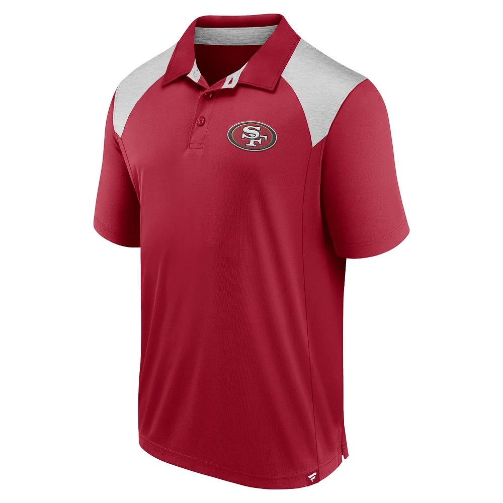 Polo primaire Fanatics Scarlet San Francisco 49ers pour hommes