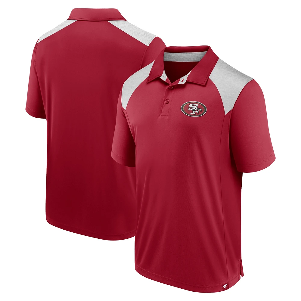 Polo primaire Fanatics Scarlet San Francisco 49ers pour hommes