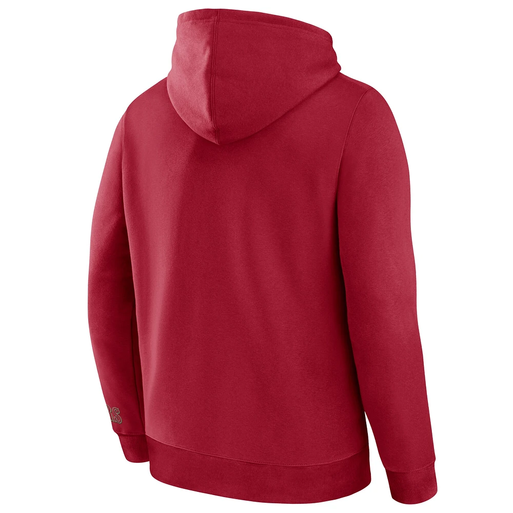 Men's Fanatics  Scarlet San Francisco 49ers Pylon Cam Legacy Pullover Hoodie