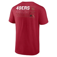 T-shirt Fanatics Scarlet San Francisco 49ers Repeat Stats pour hommes