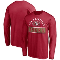 Men's Fanatics Scarlet San Francisco 49ers Team Arc Knockout Long Sleeve T-Shirt