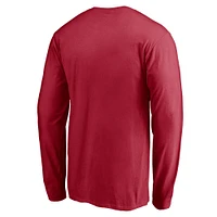 Men's Fanatics Scarlet San Francisco 49ers Team Arc Knockout Long Sleeve T-Shirt