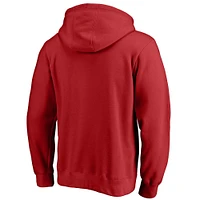 Men's Fanatics Scarlet San Francisco 49ers Victory Arch Team Fitted Pullover Hoodie