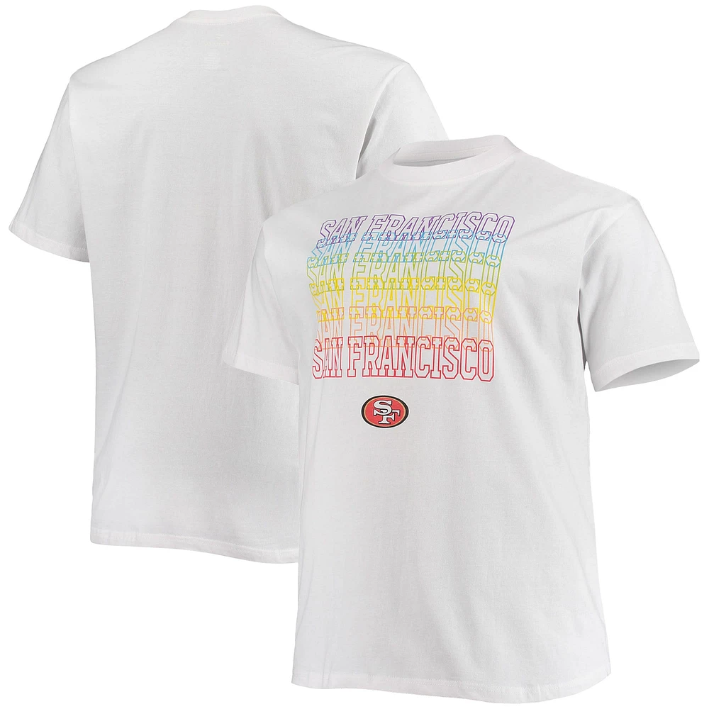 T-shirt blanc Fanatics pour hommes des 49ers de San Francisco Big & Tall City Pride