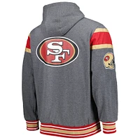 Men's G-III Sports by Carl Banks Scarlet/Gray San Francisco 49ers Extreme Full Back Reversible Hoodie Full-Zip Jacket