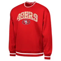 Men's G-III Sports by Carl Banks Scarlet San Francisco 49ers Adaptive Blocker Fleece Pullover Sweatshirt