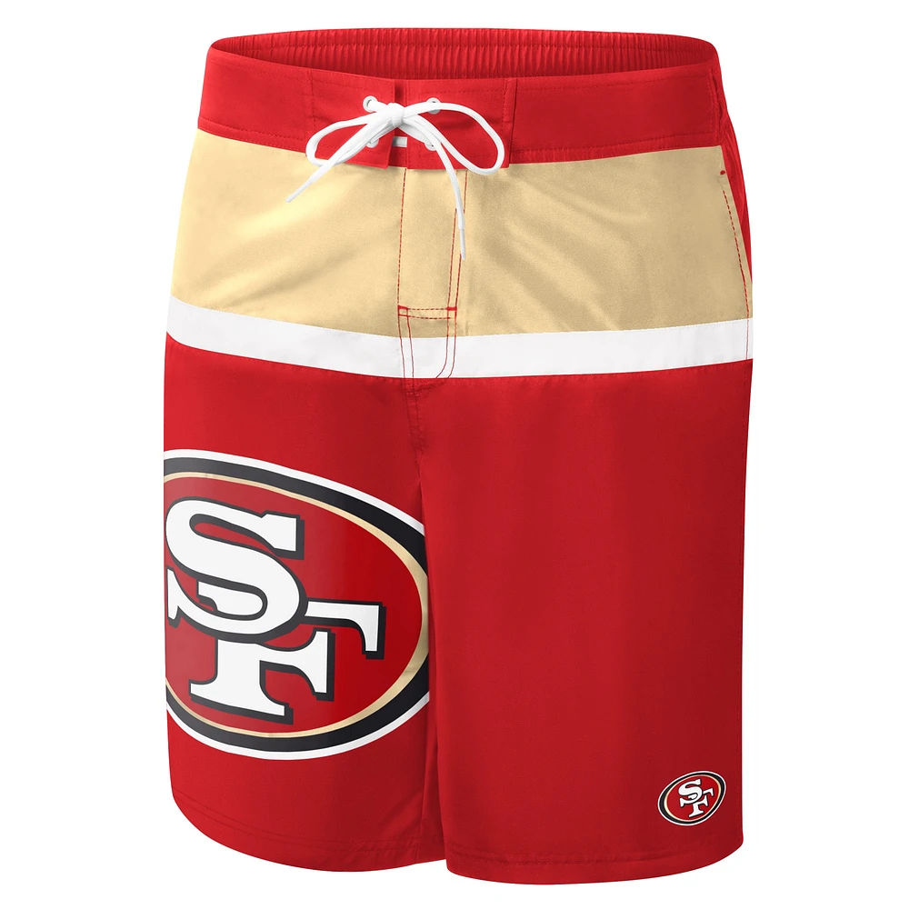 Men's G-III Sports by Carl Banks Scarlet San Francisco 49ers Sea Wind - Swim Trunks