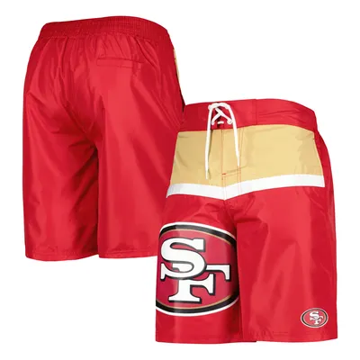 Lids San Francisco 49ers Tommy Bahama Naples Layered Leaves Swim Trunks -  Black