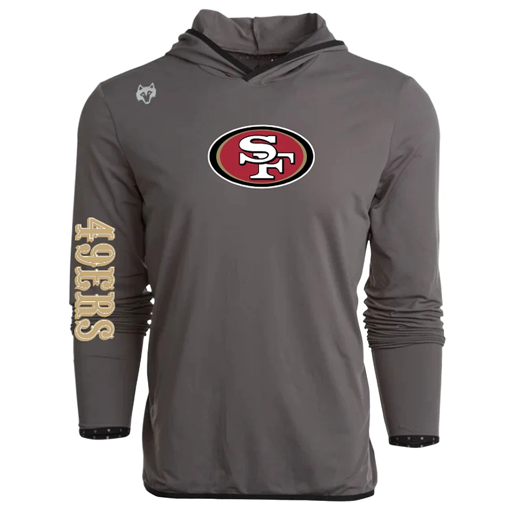 T-shirt à capuche manches longues pour homme Greyson Clothiers gris San Francisco 49ers Colorado