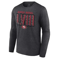 Men's Heather Charcoal San Francisco 49ers Super Bowl LVIII Local Team Long Sleeve T-Shirt