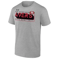 Men's Heather Gray San Francisco 49ers 2023 NFC Champions Two-Sided Roster Big & Tall T-Shirt