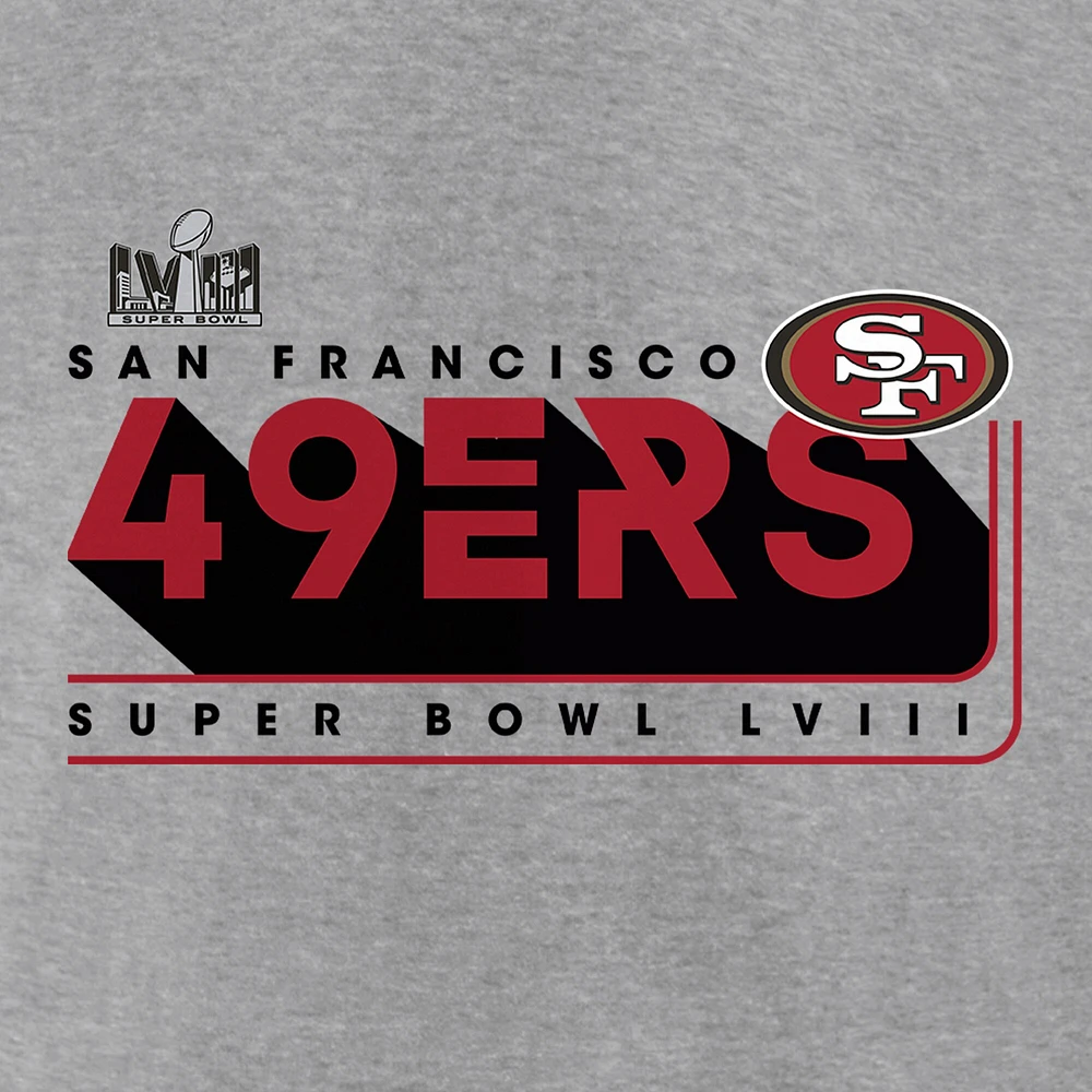 Men's Heather Gray San Francisco 49ers 2023 NFC Champions Two-Sided Roster Big & Tall T-Shirt