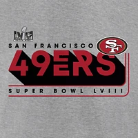 Men's Heather Gray San Francisco 49ers 2023 NFC Champions Two-Sided Roster Big & Tall T-Shirt