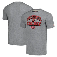 Men's Homage Gray San Francisco 49ers Hyper Local Tri-Blend T-Shirt