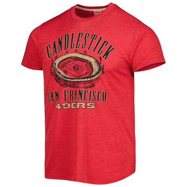 T-shirt triple mélange Hommage Scarlet San Francisco 49ers Stadium pour homme