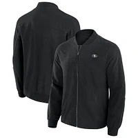 Veste légère à fermeture éclair intégrale J. Palmer Black San Francisco 49ers Cover-4 Tri-Blend pour homme