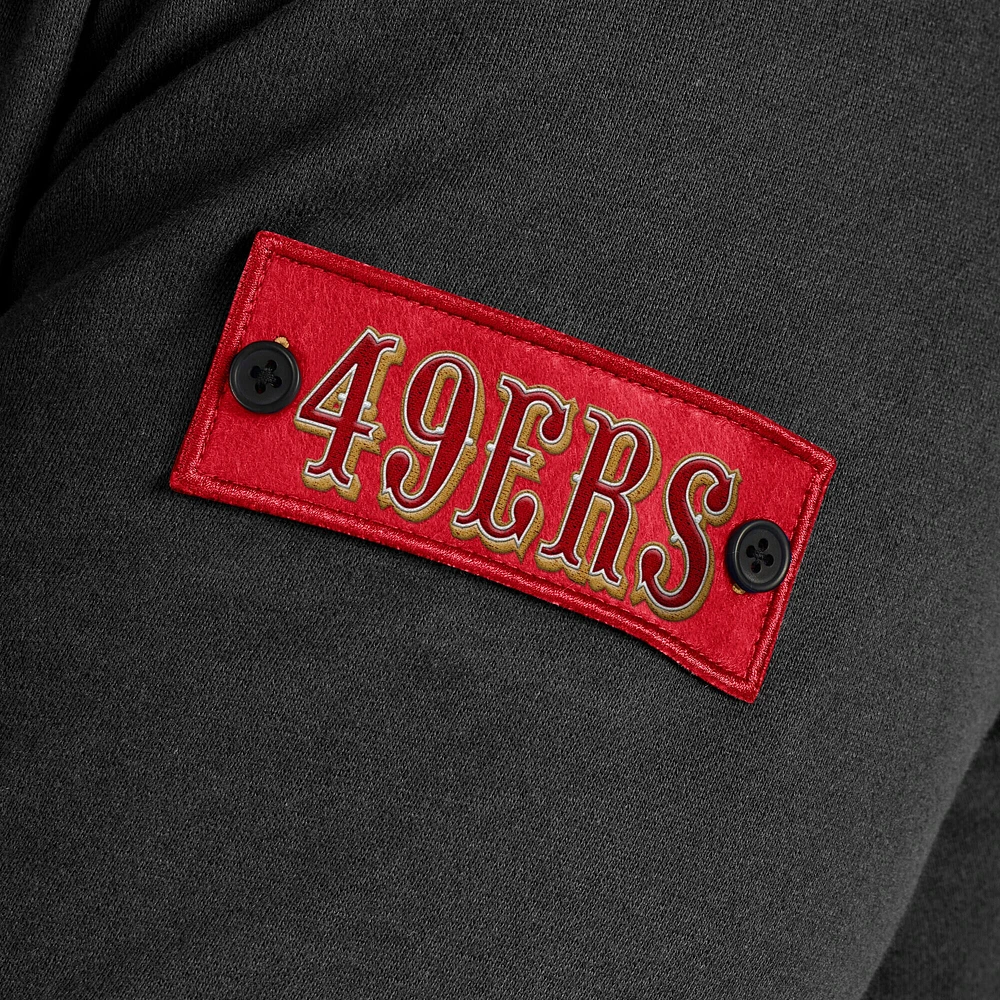 Sweat-shirt zippé QB1 noir J. Palmer pour homme des 49ers de San Francisco