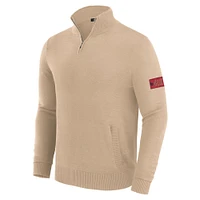 Pull zippé à quart de tour San Francisco 49ers Tan J. Palmer pour homme