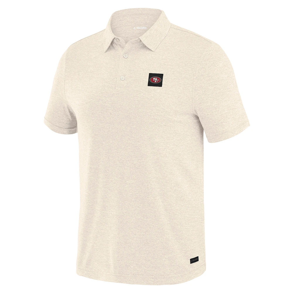Polo J. Palmer blanc à quatre points pour homme des 49ers de San Francisco