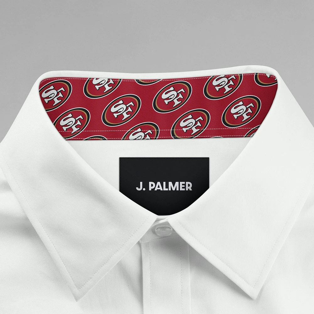 Men's J. Palmer White San Francisco 49ers Man-In-Motion Long Sleeve Button-Up Dress Shirt
