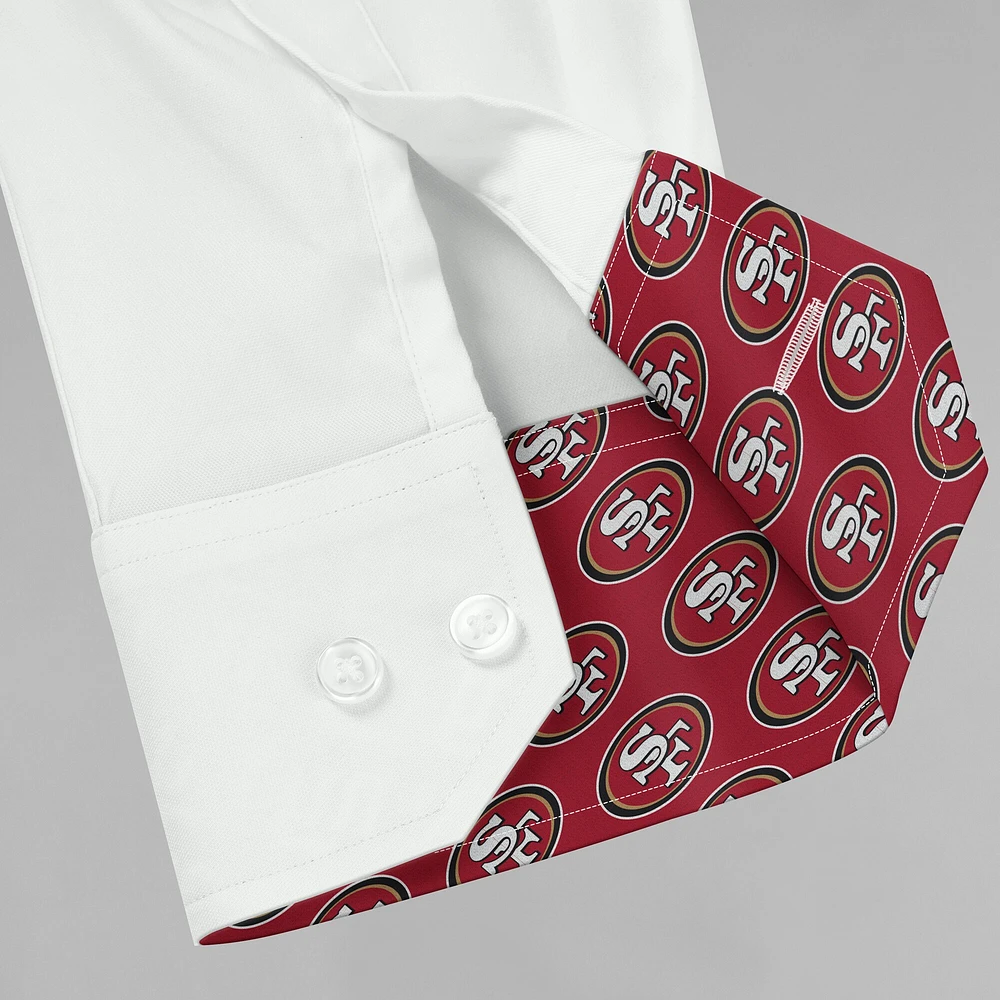 Chemise boutonnée à manches longues pour homme J. Palmer White San Francisco 49ers Man-In-Motion