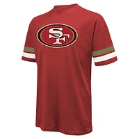 T-shirt surdimensionné avec nom et numéro pour hommes Majestic Threads Brock Purdy Scarlet San Francisco 49ers