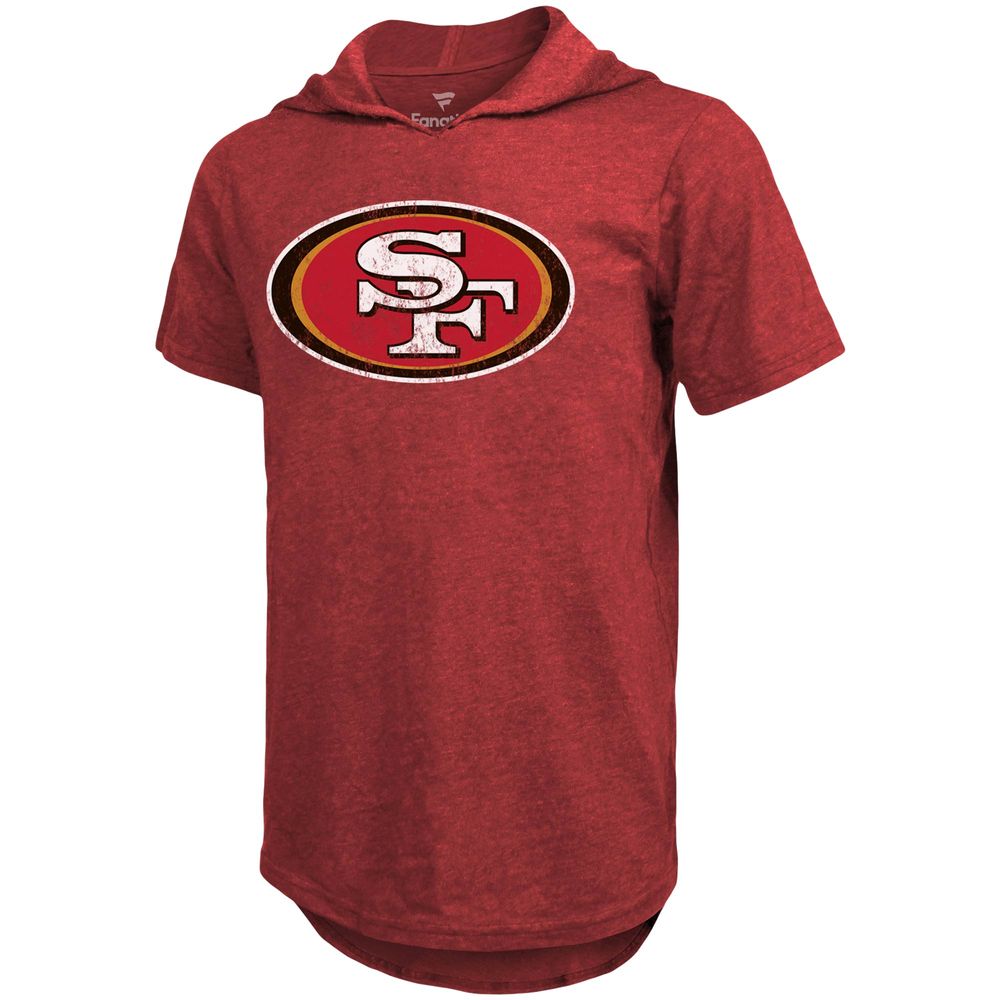 Youth Heathered Scarlet San Francisco 49ers Logo T-Shirt