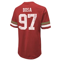 Men's Majestic Threads Nick Bosa Scarlet San Francisco 49ers Name & Number Oversized Fit T-Shirt