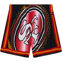 Mitchell & Ness Short pour homme San Francisco 49ers Big Face 7.0 noir