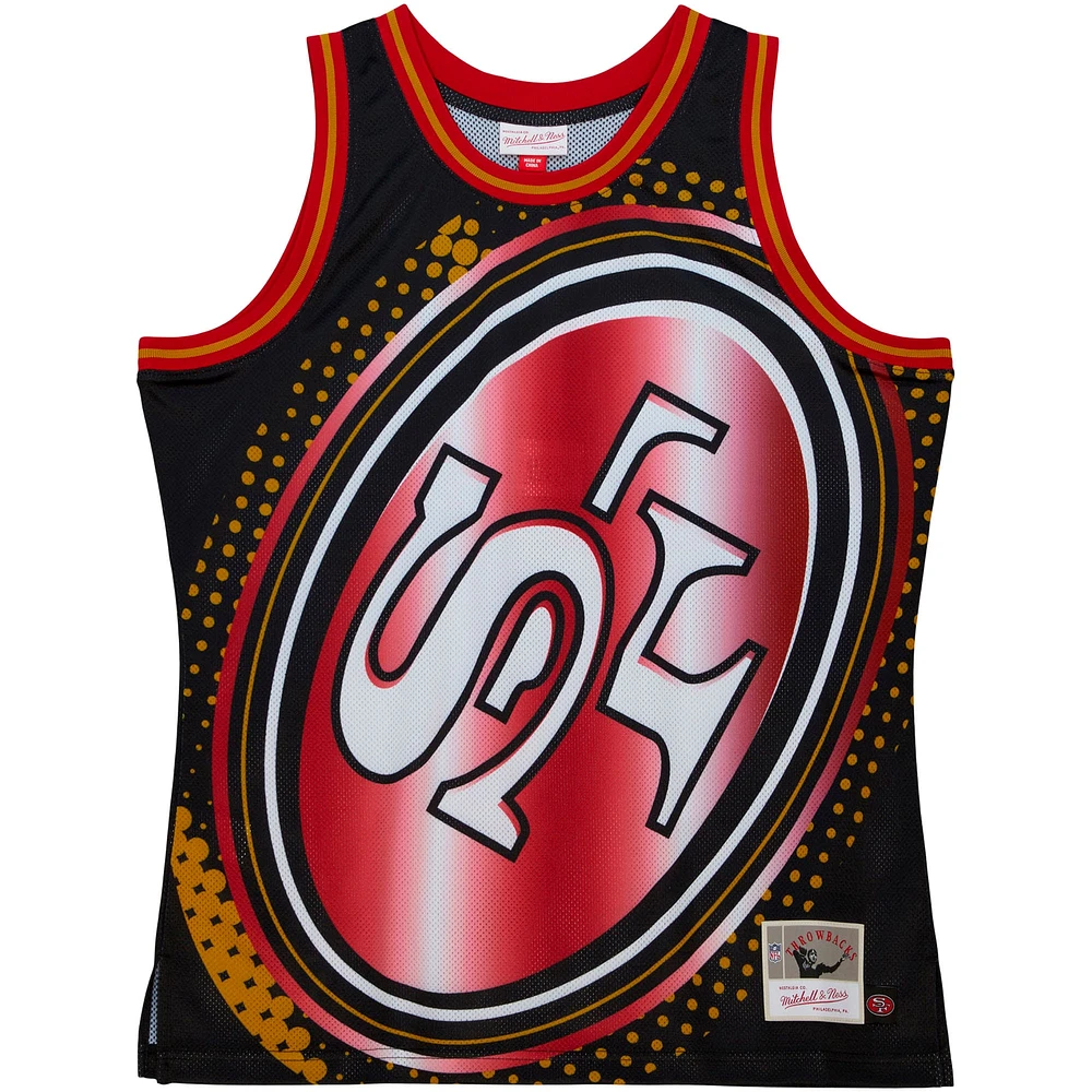 Men's Mitchell & Ness Black San Francisco 49ers Big Face 7.0 Fashion Tank Top