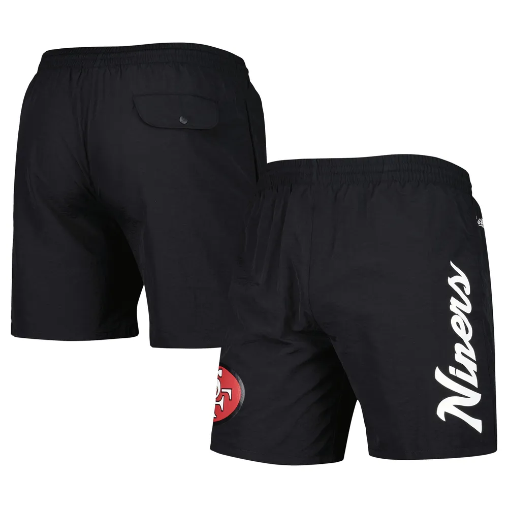 Lids San Francisco 49ers Mitchell & Ness Team Essentials Nylon Shorts -  Black