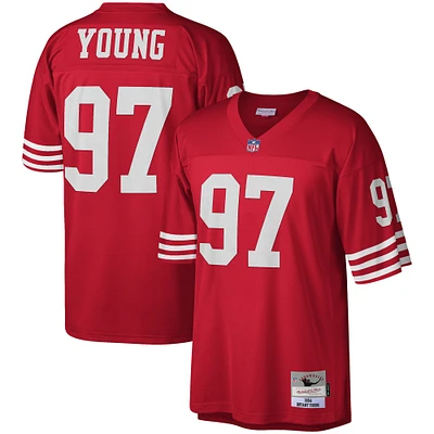 Maillot réplique Mitchell & Ness Bryant Young Scarlet San Francisco 49ers Legacy pour hommes