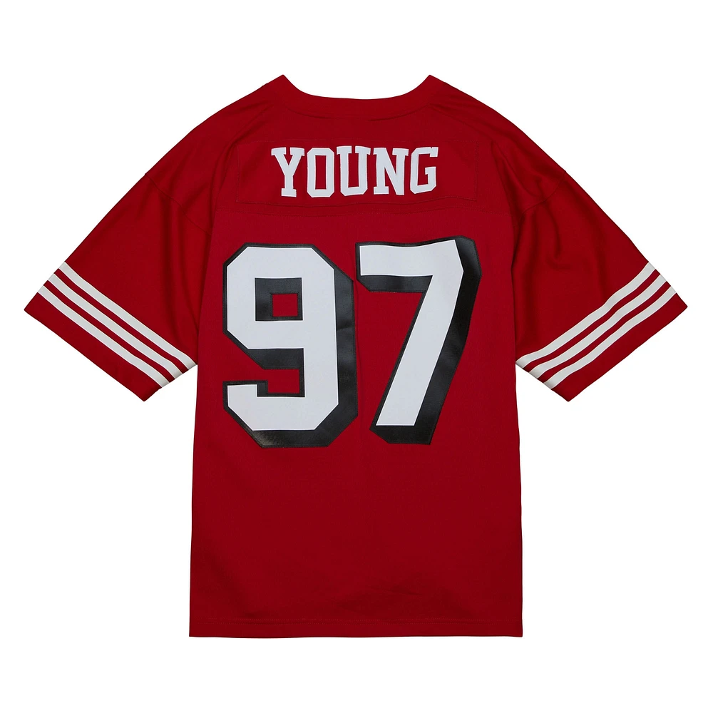 Maillot réplique Mitchell & Ness Bryant Young Scarlet San Francisco 49ers Legacy pour hommes