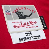 Maillot réplique Mitchell & Ness Bryant Young Scarlet San Francisco 49ers Legacy pour hommes