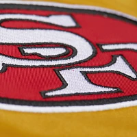 Men's Mitchell & Ness Gold San Francisco 49ers Double Down Satin Full-Snap Jacket