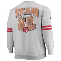 Kansas City Chiefs Mitchell & Ness Big & Tall Allover Print Pullover  Sweatshirt - Heathered Gray