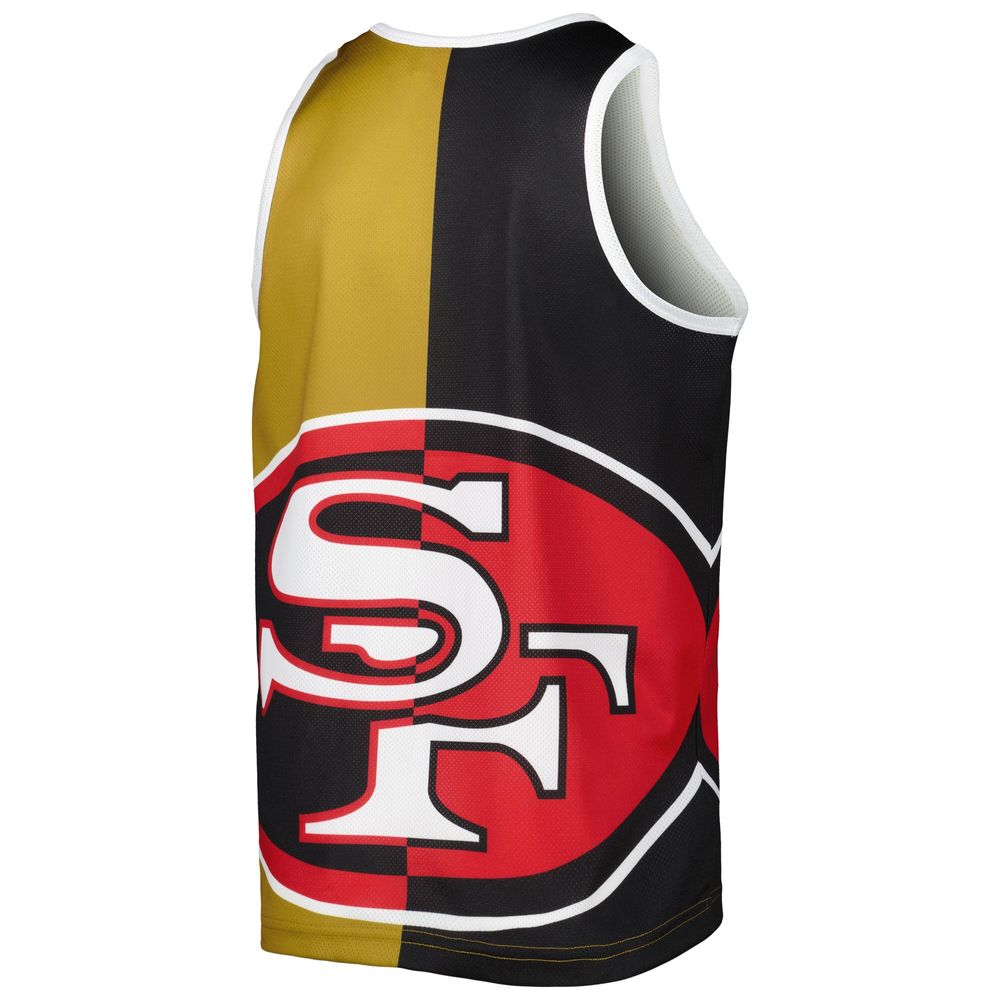 Men's Mitchell & Ness Jerry Rice Black/Gold San Francisco 49ers Retired Player Graphic Tank Top