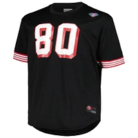 Haut noir avec nom et numéro de joueur en maille Mitchell & Ness Jerry Rice pour hommes des San Francisco 49ers