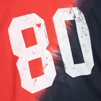 Men's Mitchell & Ness Jerry Rice Scarlet/Black San Francisco 49ers Retired Player Name Number Diagonal Tie-Dye - V-Neck T-Shirt