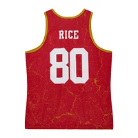 Débardeur Mitchell & Ness Jerry Rice Scarlet San Francisco 49ers 1994 Player Burst pour hommes