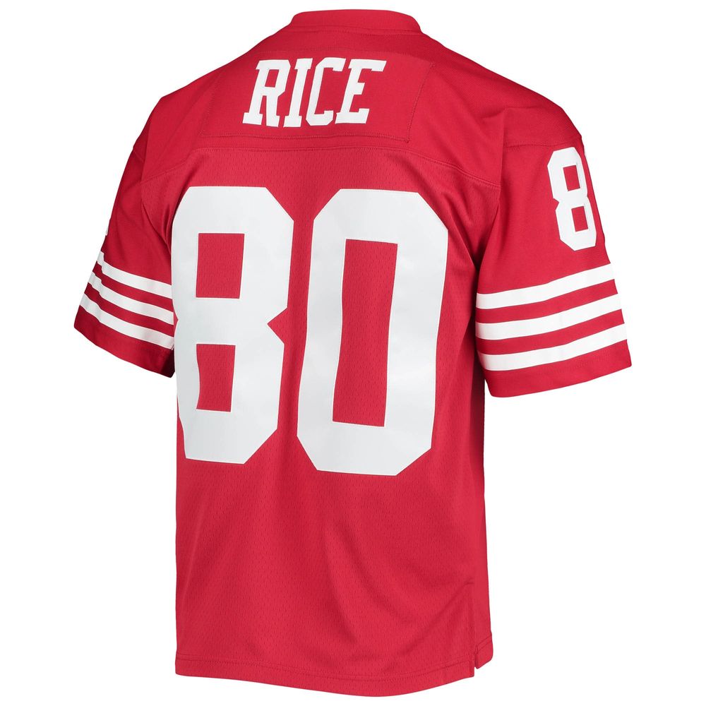 Men's Mitchell & Ness Jerry Rice Scarlet San Francisco 49ers Legacy Replica Jersey