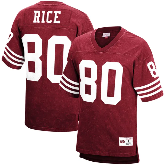 Men's Mitchell & Ness Jerry Rice Scarlet San Francisco 49ers Retired Player Name Number Pullover Hoodie Size: Extra Large