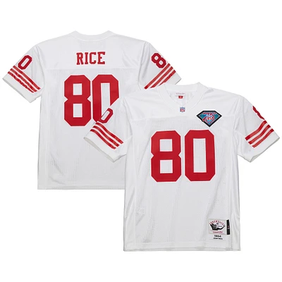 Maillot de joueur retraité authentique Mitchell & Ness Jerry Rice blanc San Francisco 49ers 1994 pour homme