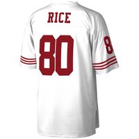 Men's Mitchell & Ness Jerry Rice White San Francisco 49ers Legacy Replica Jersey