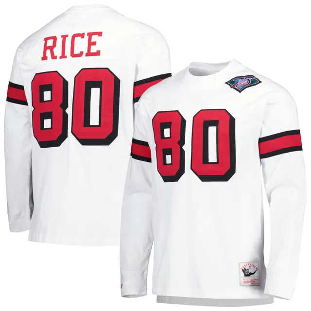 Lids Jerry Rice San Francisco 49ers Mitchell & Ness Retired Player Name  Number Long Sleeve Top - White