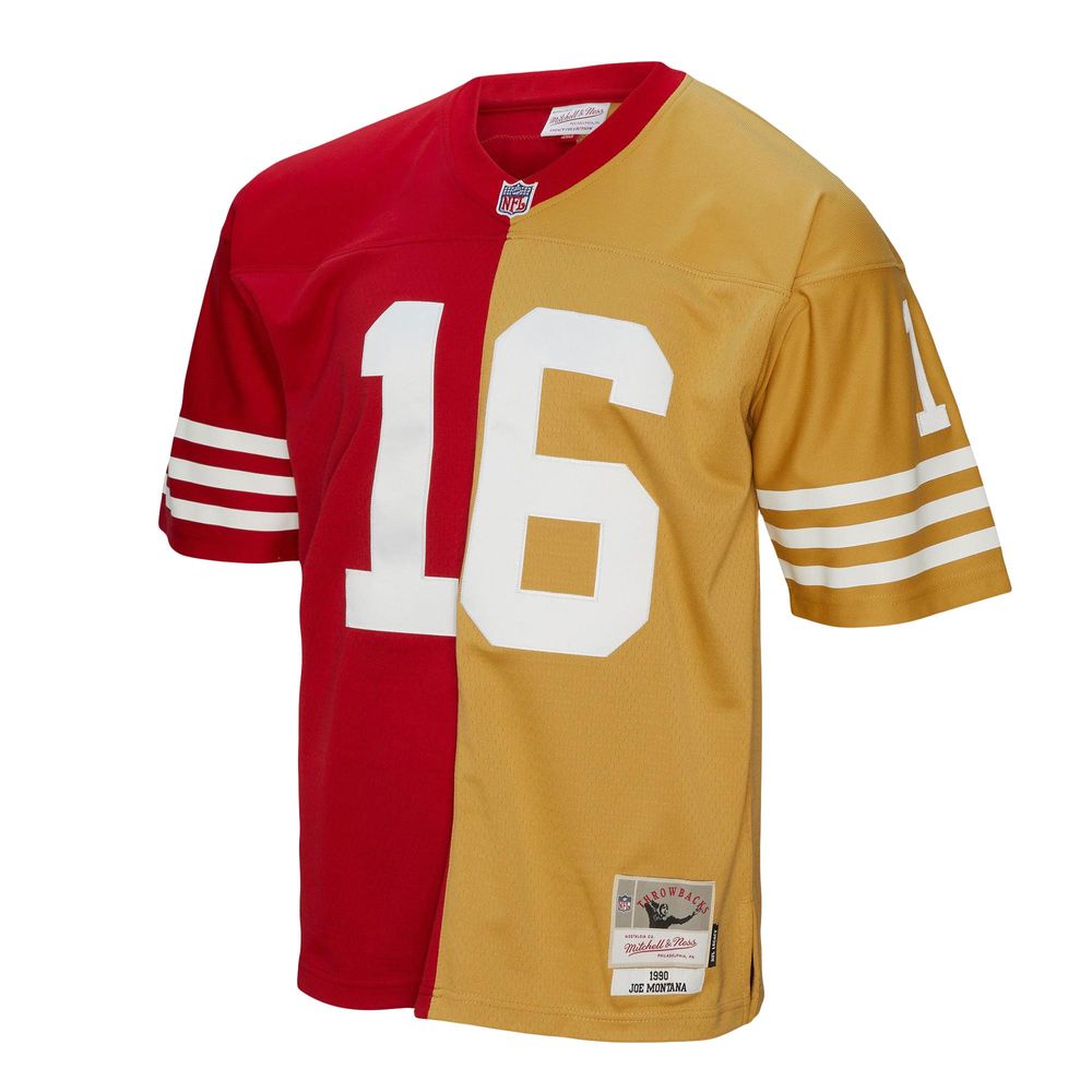 Mitchell & Ness Men's Mitchell & Ness Joe Montana Scarlet/Gold San