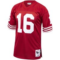 Men's Mitchell & Ness Joe Montana Scarlet San Francisco 49ers 1989 Authentic Throwback Retired Player Jersey